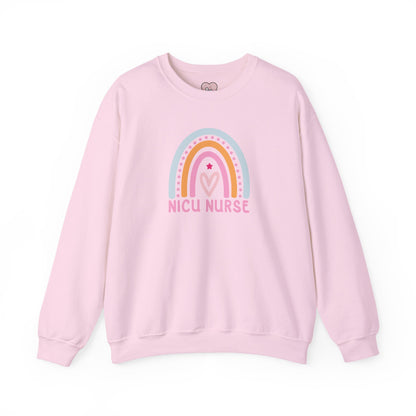 NICU Nurse Boho Rainbow Retro Crewneck Sweatshirt