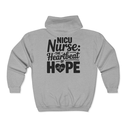 The Heartbeat of Hope NICU Nurse Zip Hoodie