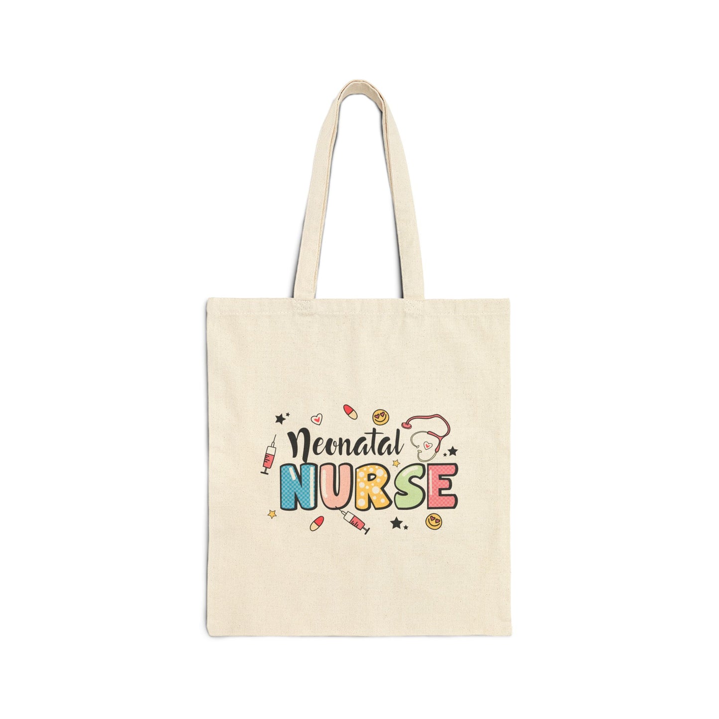 Neonatal Nurse Doodle NICU Cotton Canvas Tote Bag