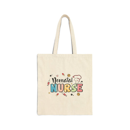 Neonatal Nurse Doodle NICU Cotton Canvas Tote Bag