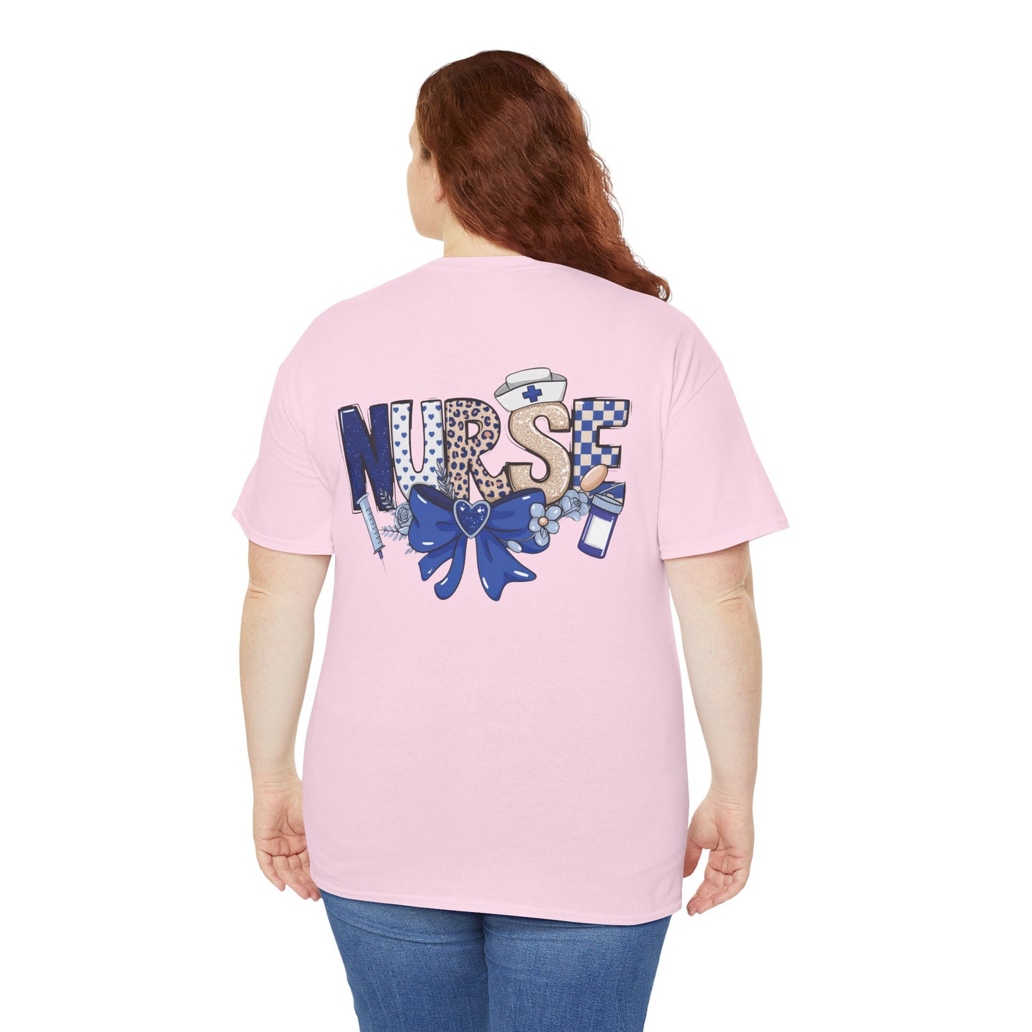 Preppy Nurse Floral Leopard Print T-Shirt