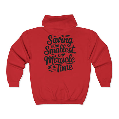 Saving the Smallest One Miracle at a Time Zip Hoodie