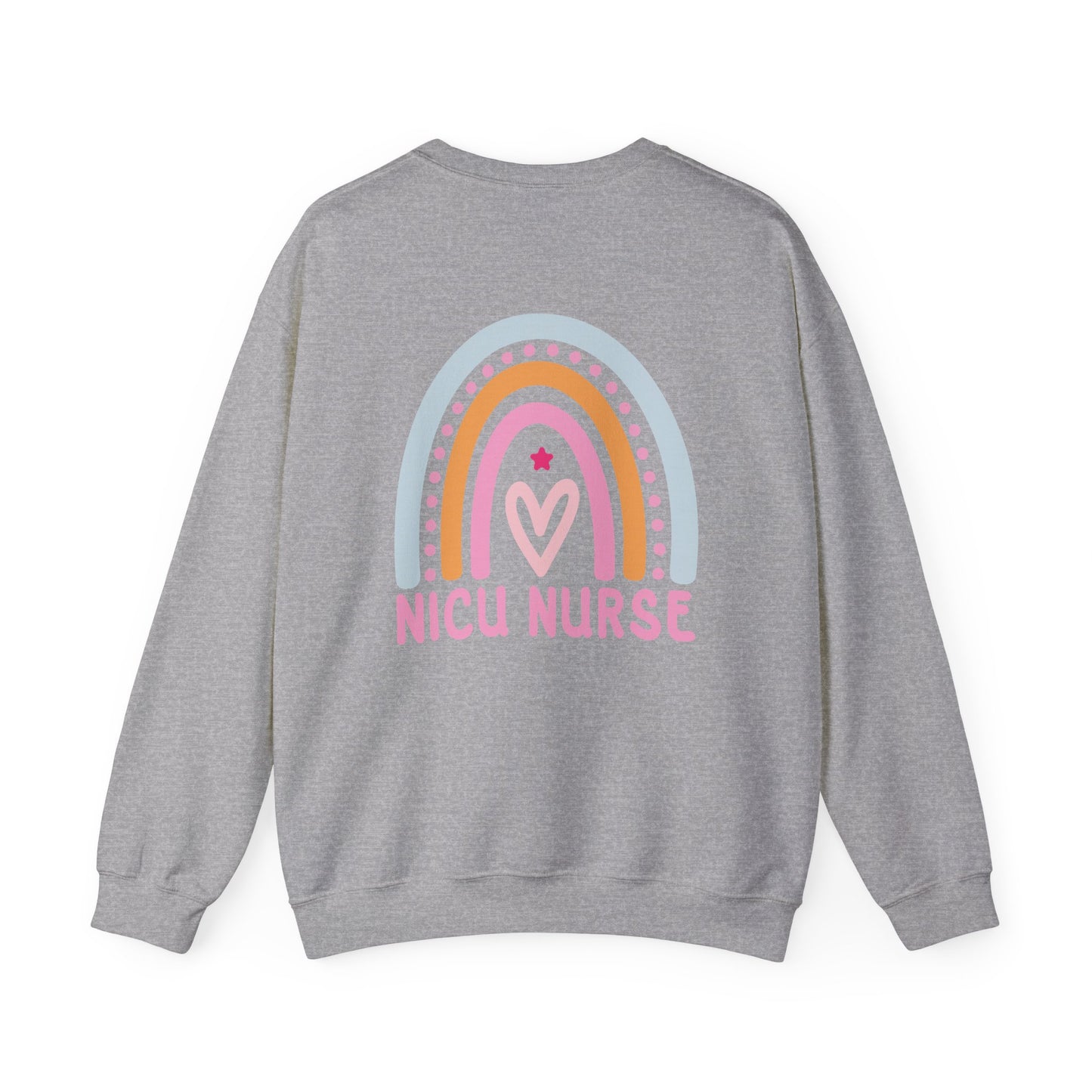 NICU Nurse Boho Rainbow Retro Crewneck Sweatshirt