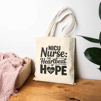 The Heartbeat of Hope NICU Nurse Cotton Canvas Tote Bag