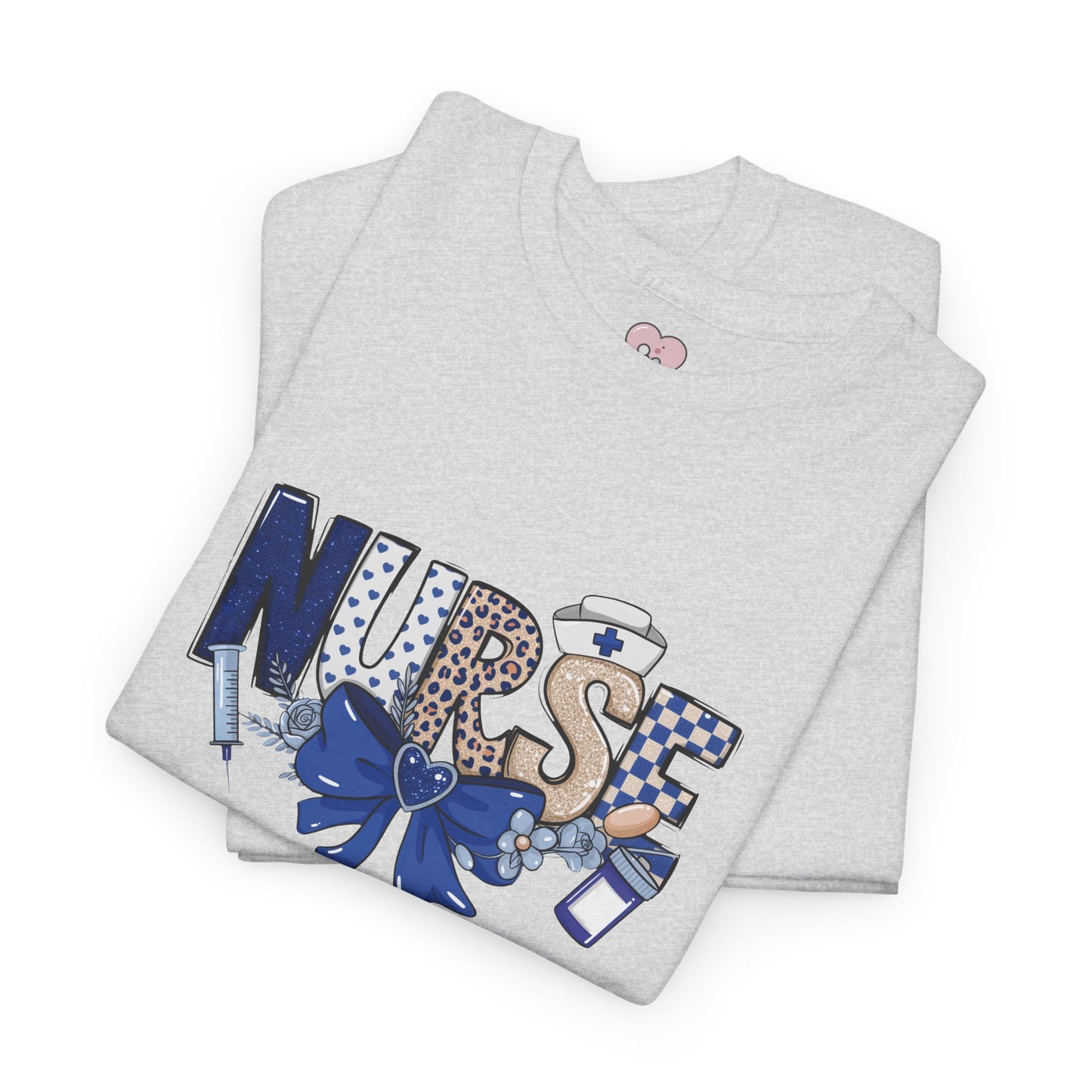 Preppy Nurse Floral Leopard Print T-Shirt