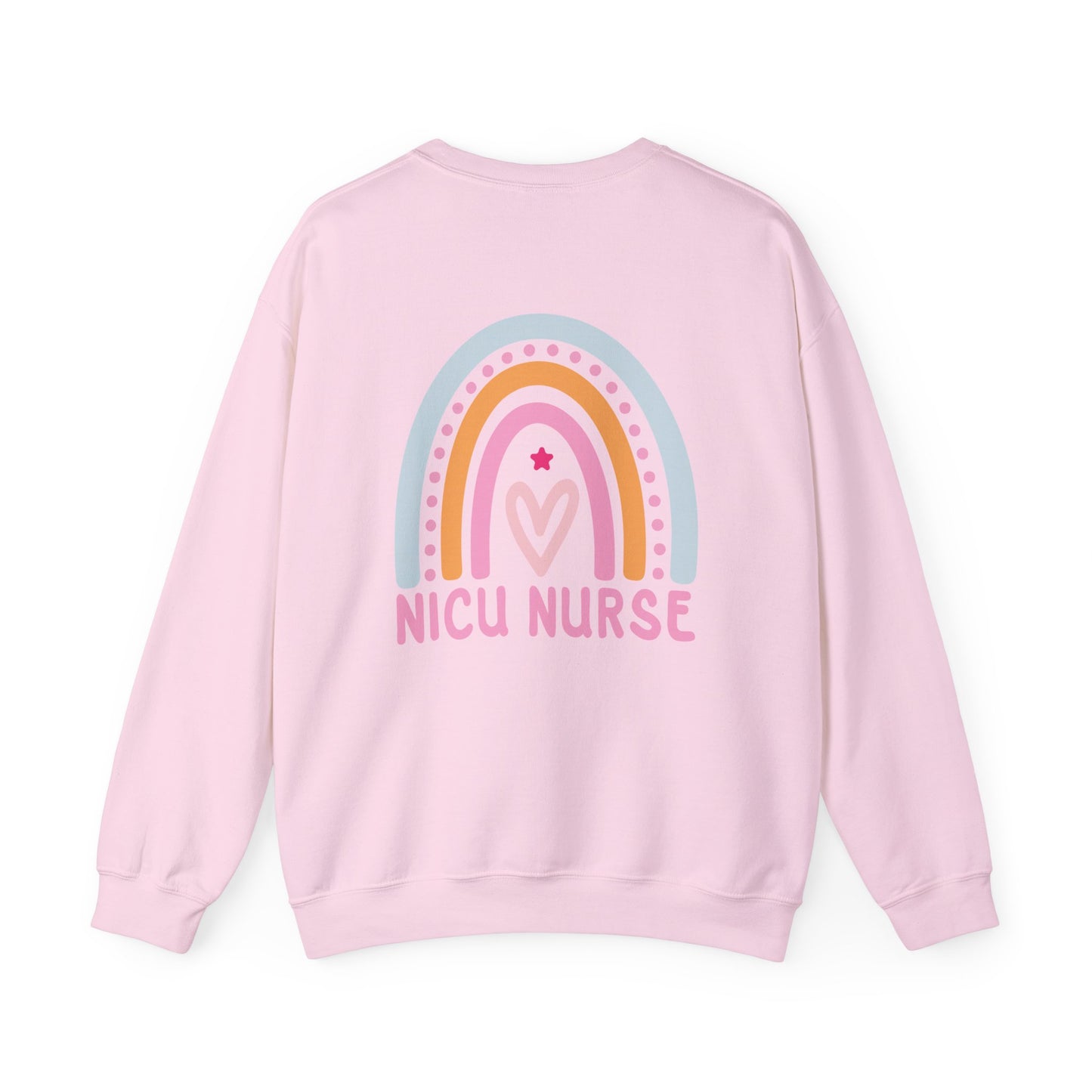 NICU Nurse Boho Rainbow Retro Crewneck Sweatshirt