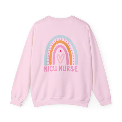 NICU Nurse Boho Rainbow Retro Crewneck Sweatshirt