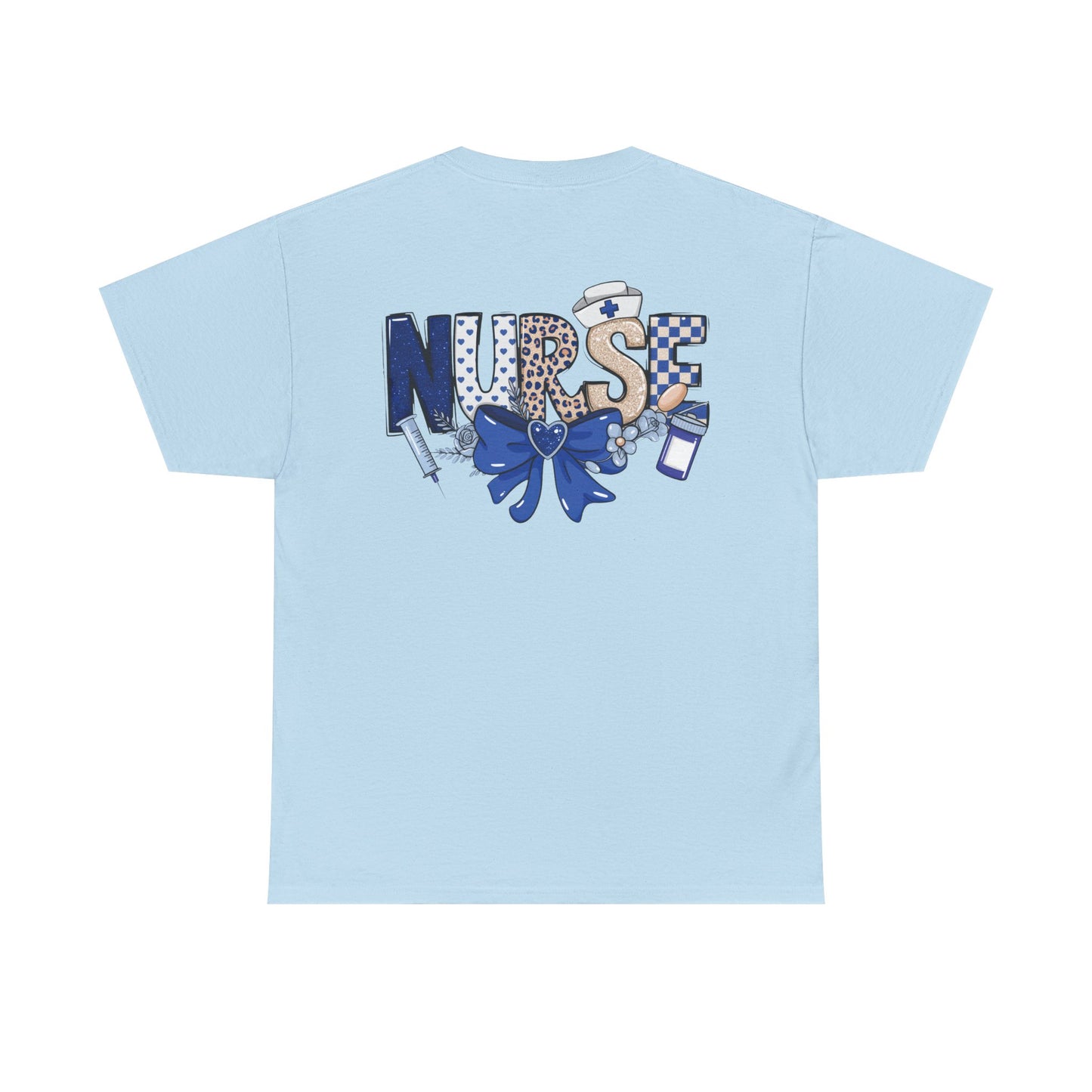 Preppy Nurse Floral Leopard Print T-Shirt