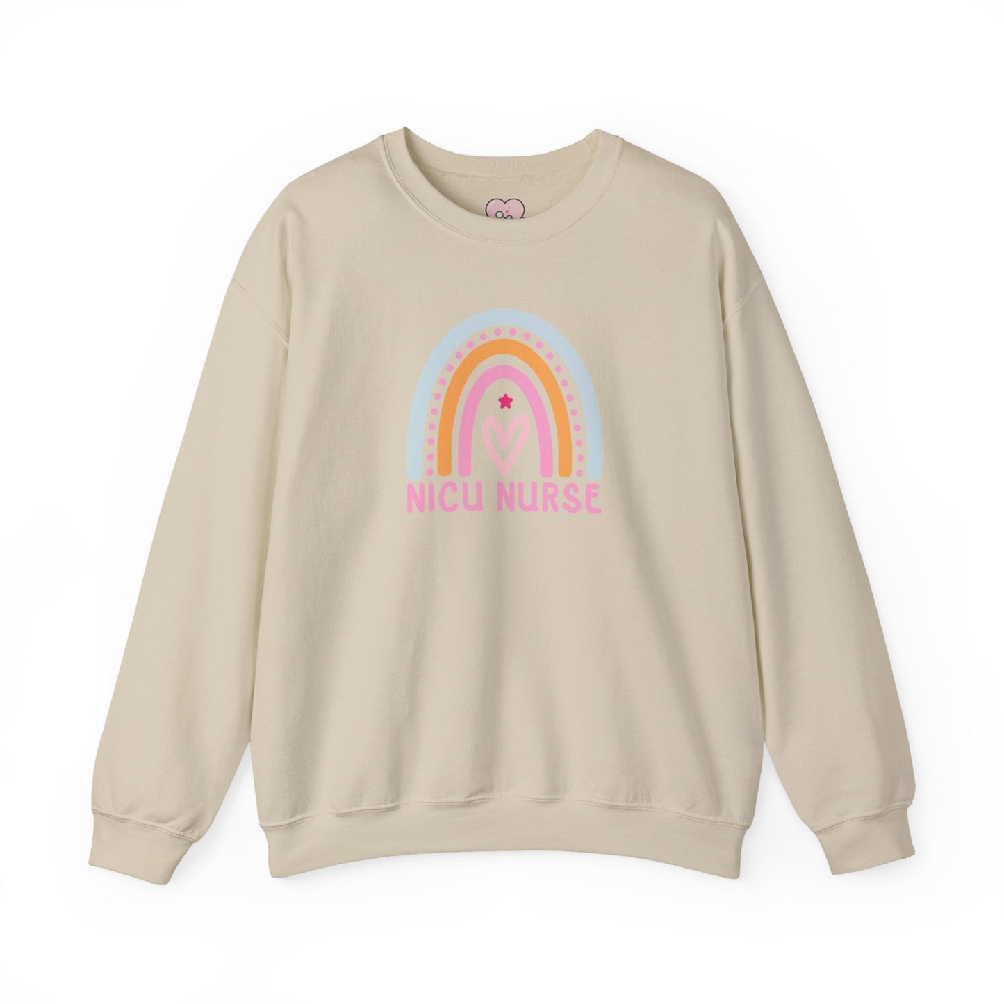 NICU Nurse Boho Rainbow Retro Crewneck Sweatshirt