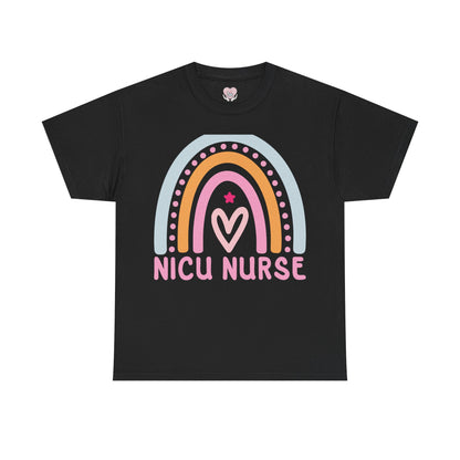 NICU Nurse Boho Rainbow Retro T-Shirt