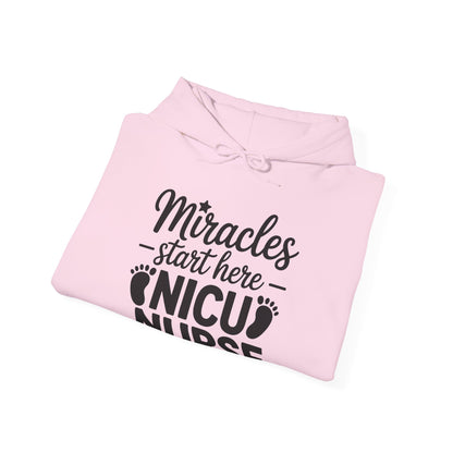 Miracles Start Here NICU Nurse Hoodie