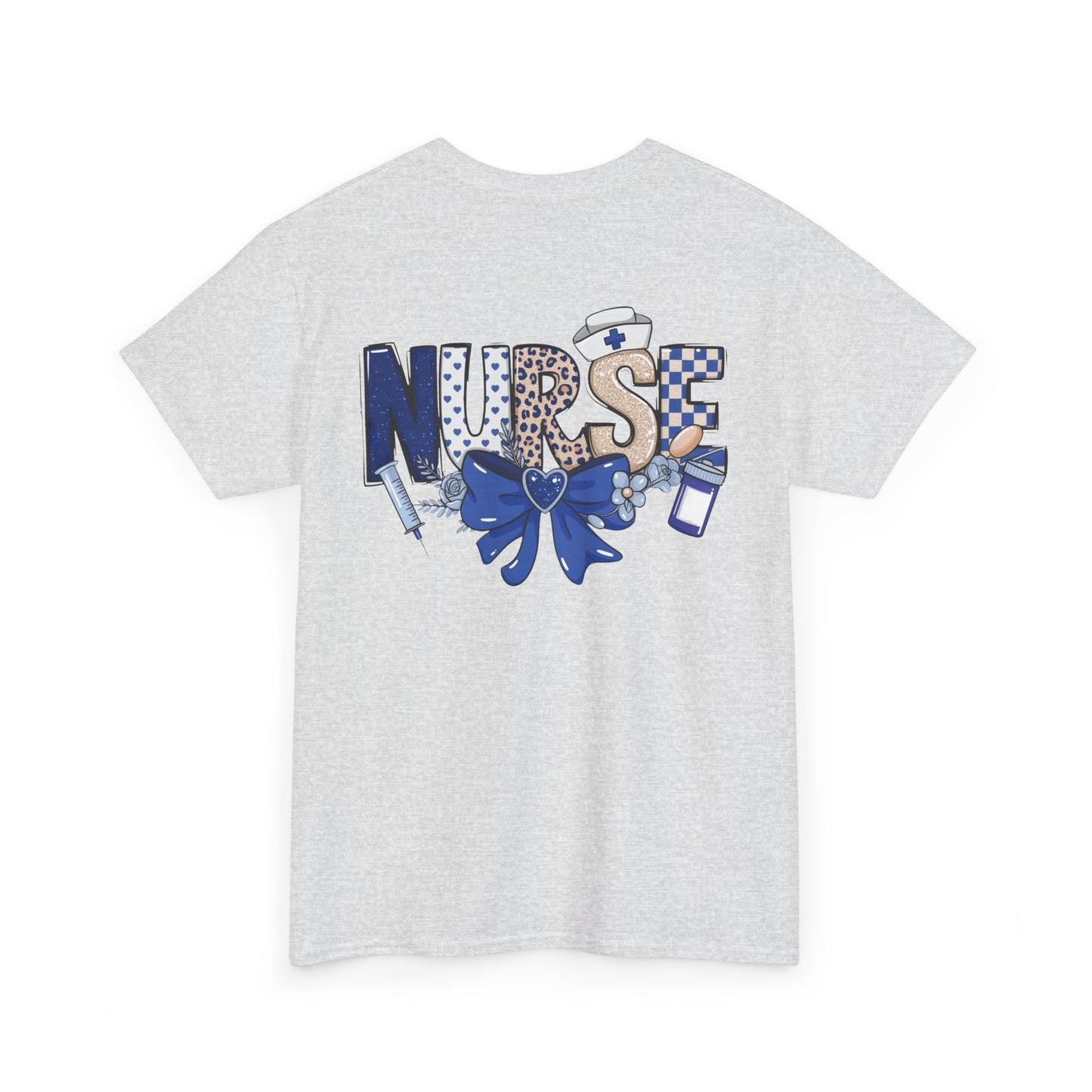 Preppy Nurse Floral Leopard Print T-Shirt