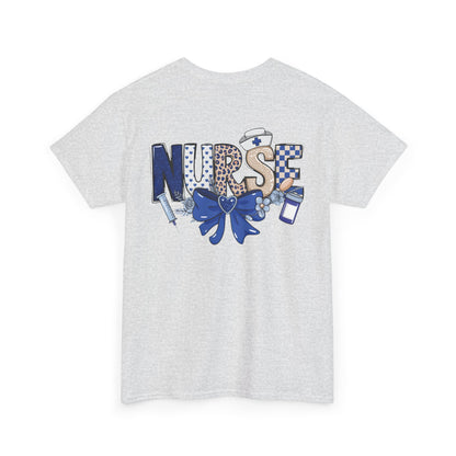 Preppy Nurse Floral Leopard Print T-Shirt