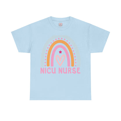NICU Nurse Boho Rainbow Retro T-Shirt