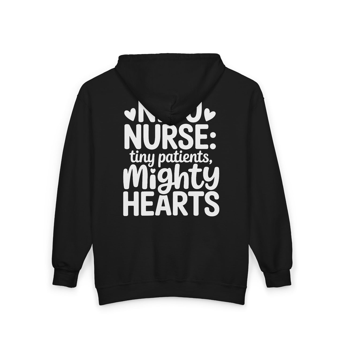 Tiny Patients Mighty Hearts NICU Nurse Zip Hoodie