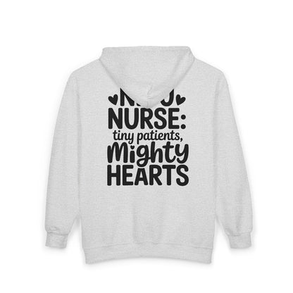 Tiny Patients Mighty Hearts NICU Nurse Zip Hoodie