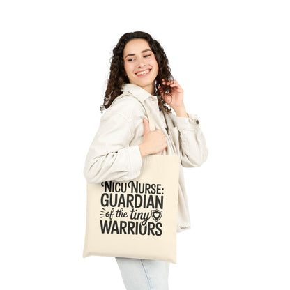 Guardian of the Tiny Warriors NICU Nurse Cotton Canvas Tote Bag