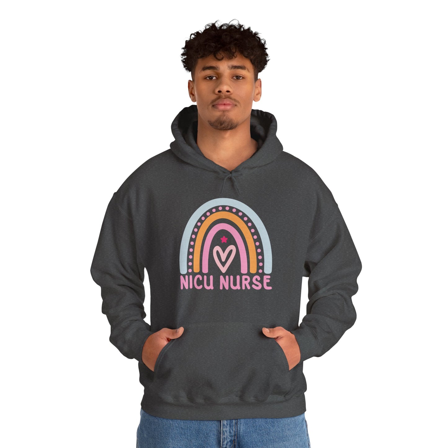 NICU Nurse Boho Rainbow Retro Hoodie