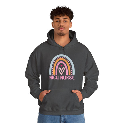 NICU Nurse Boho Rainbow Retro Hoodie